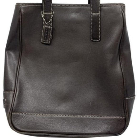 Coach Handbags - COACH M Size Brown Leather Tote Bag